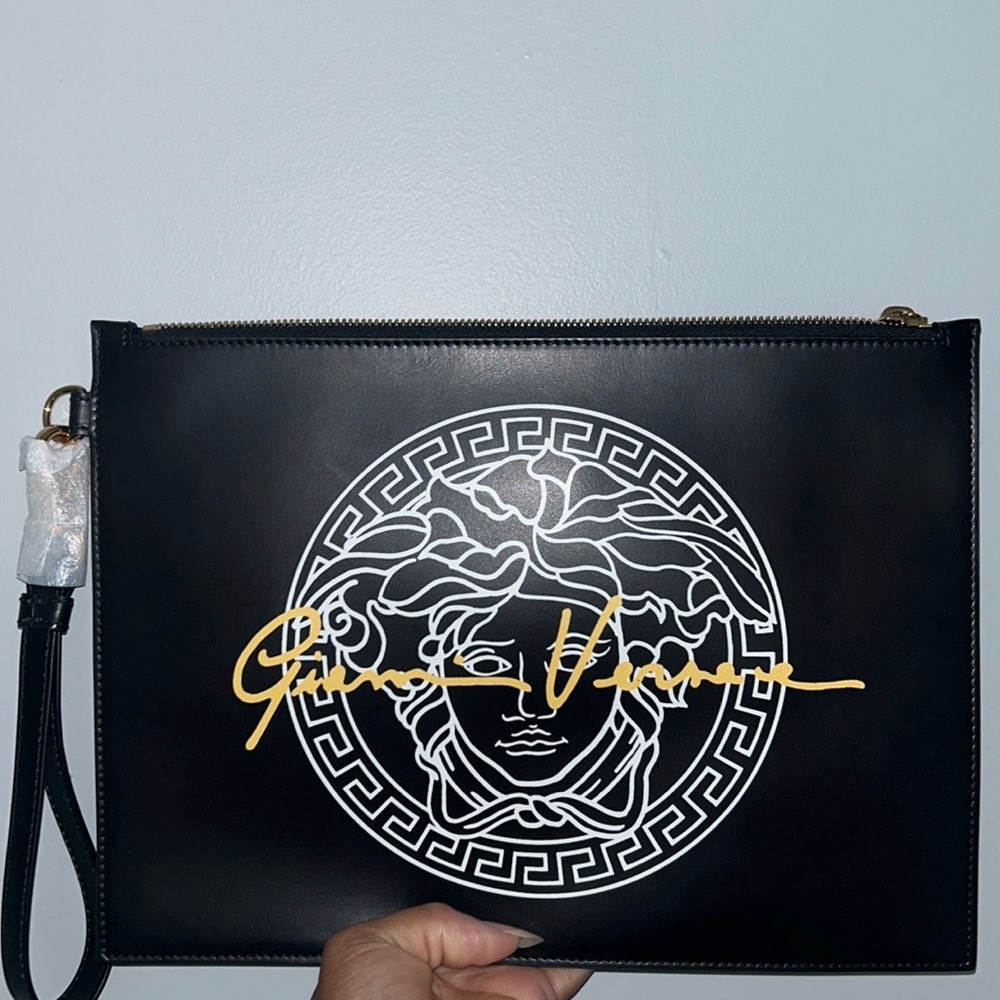Versace envelope clutch (with wristlet strap)
